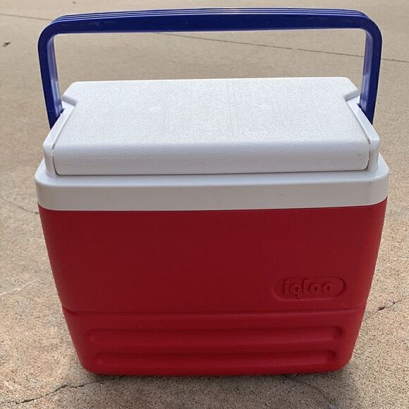 Igloo vintage 6 Pack Cooler Retro Lunchbox Red White - Picture 1 of 7
